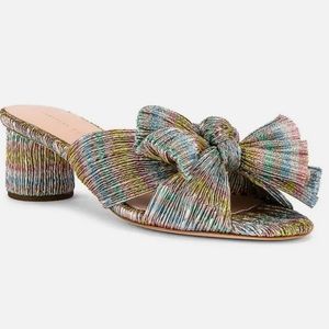 Emilia Pastel Candy Stripe Pleated Bow Heel